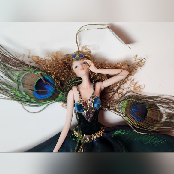 Kurt Stadler Lady Peacock Fairy Hanging Ornament - Picture 2 of 6
